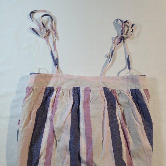 Bebop Striped Midi Halter Dress Size M Rayon Cotton Summer Boho Casual - Picture 7 of 10